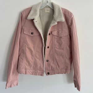 Pink corduroy jacket with Sherpa lining, Harper Heritage brand from Francesca’s